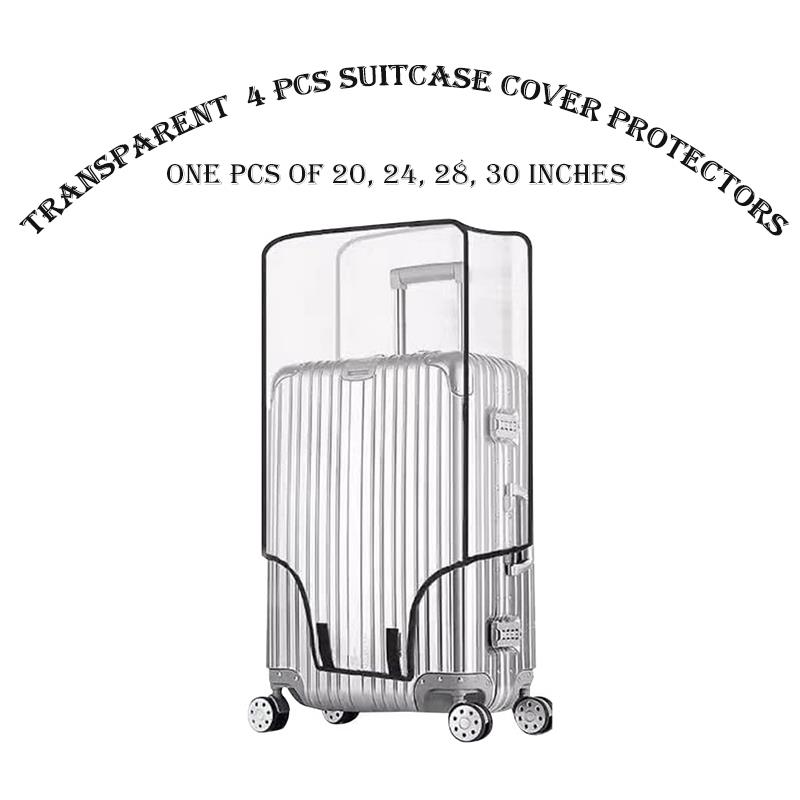 4 PCS MULTI SIZE LUGGAGE PLASTIC COVER