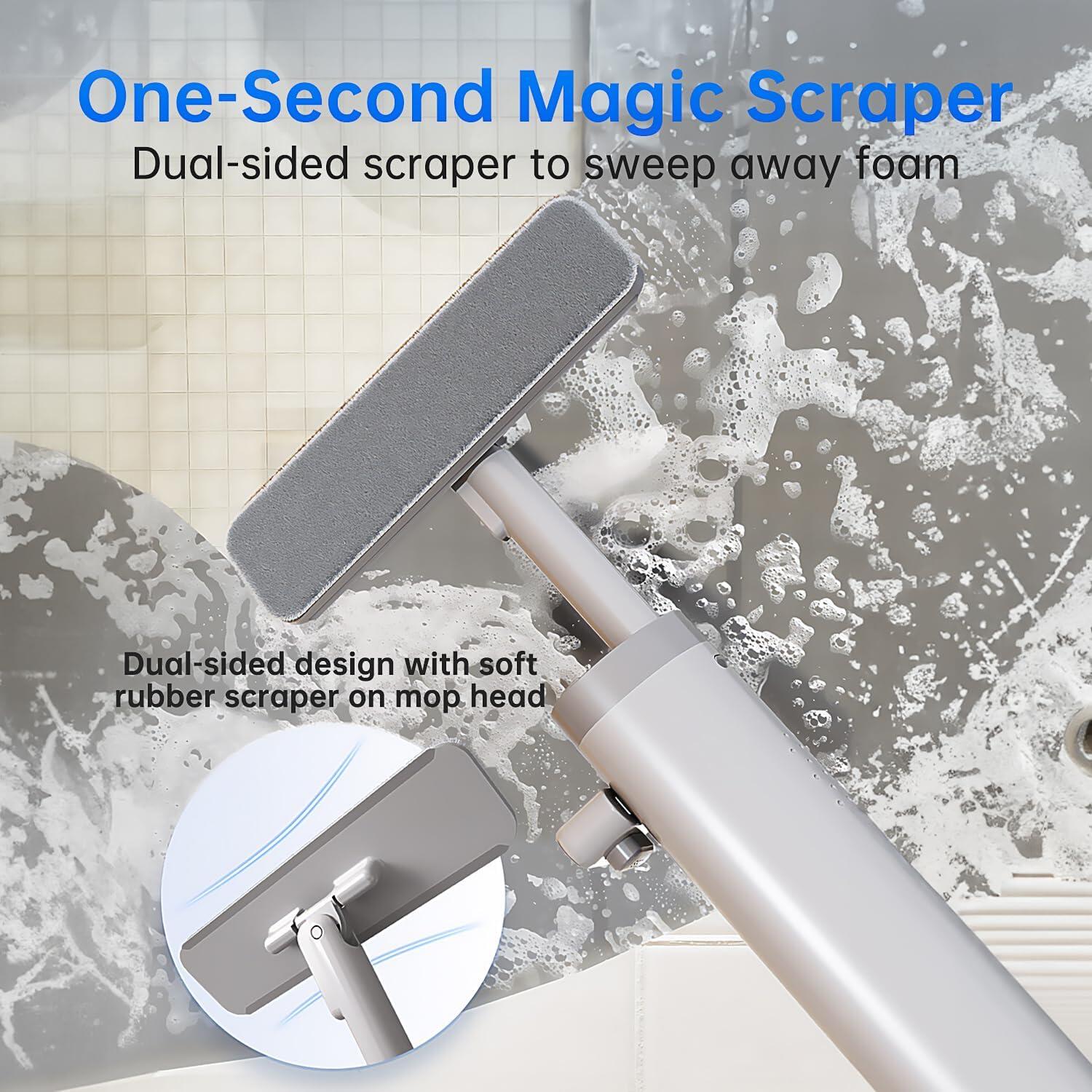 Rotatable Self-Squeeze Mini Mop With Crevice Brush Hand