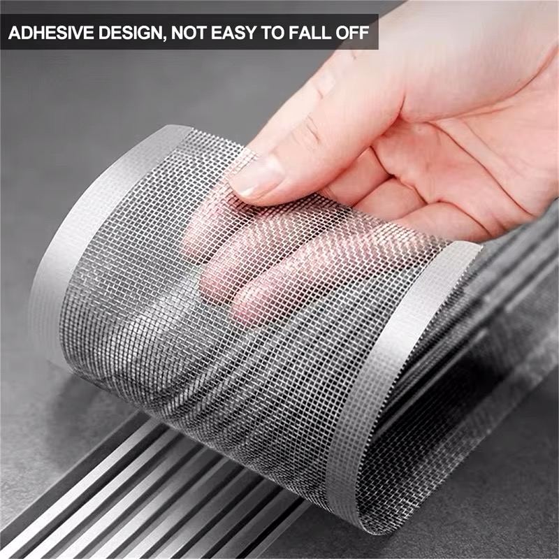 DISPOSABLE SINK DRAIN FILTER ROLL WITH STICKER