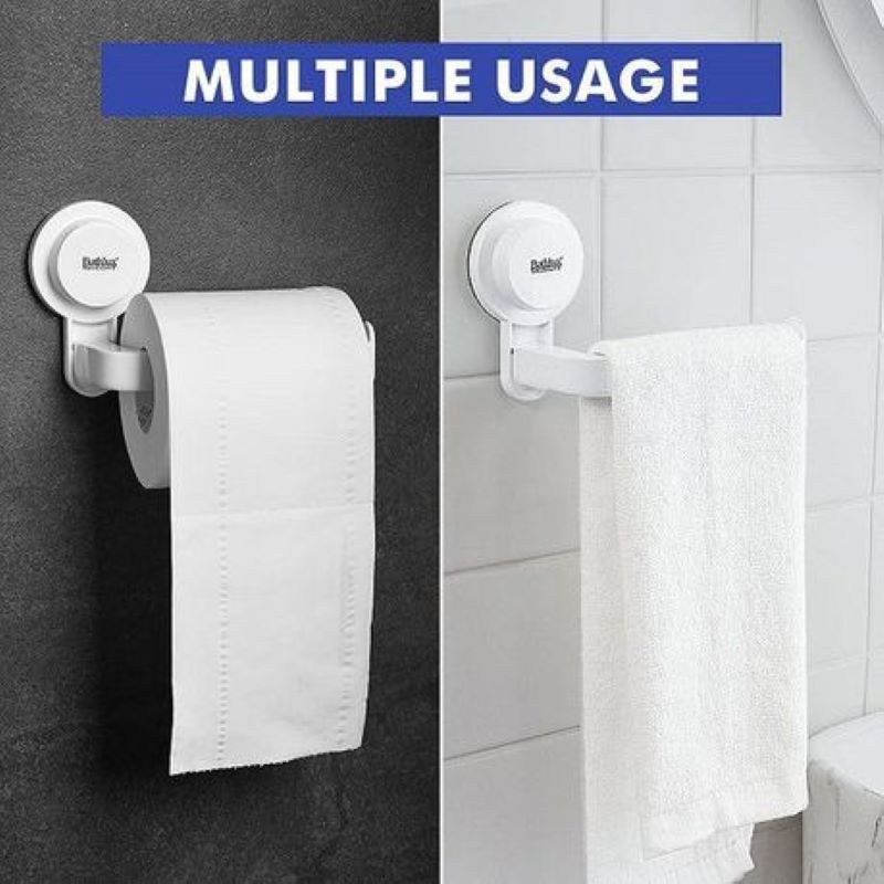 TOILET ROLL HOLDER WITH SUCTION CUP
