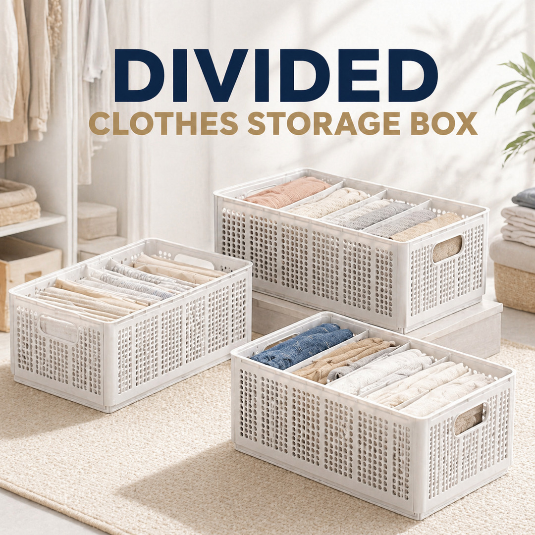 DIVIDED CLOTHES STORAGE BOX