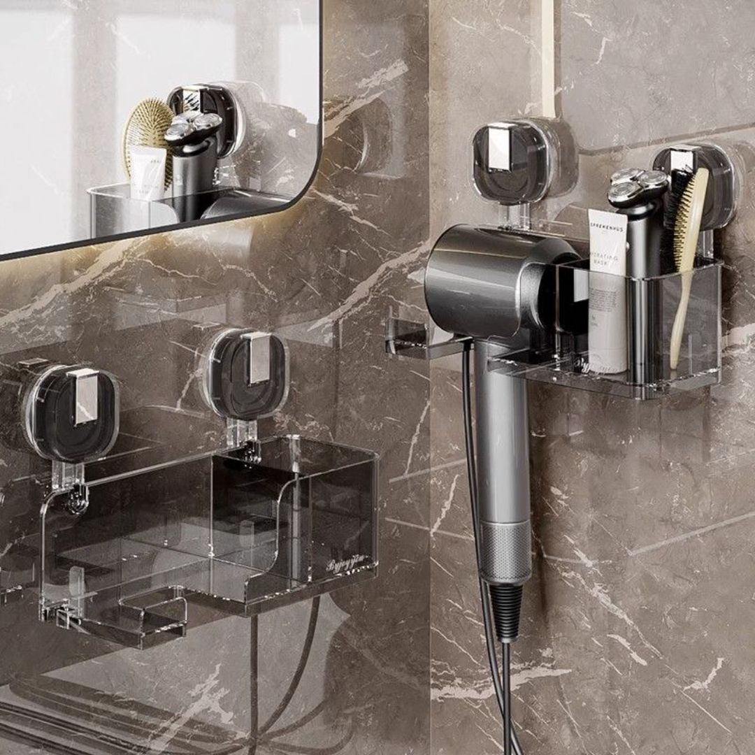 HAIR DRAYER STORAGE RACK SUCTION CUP