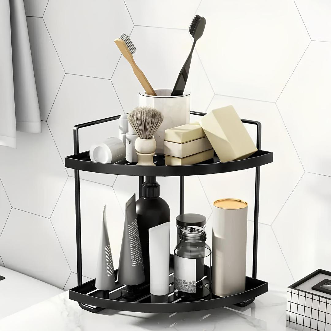 DOUBLE LAYER TRIANGULAR MAKEUP RACK MZY-503B