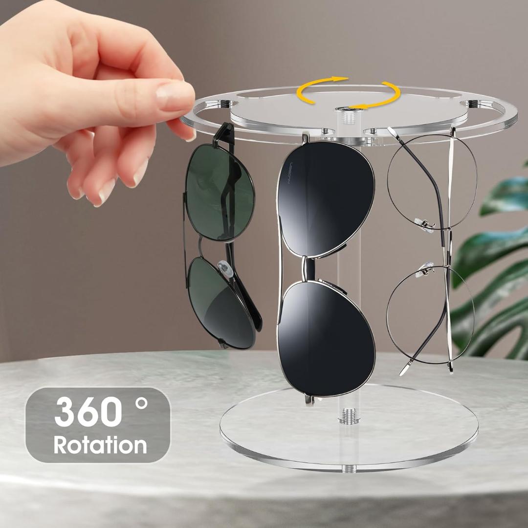 360 ROTATING ACRYLIC SUNGLASSES HOLDER STAND