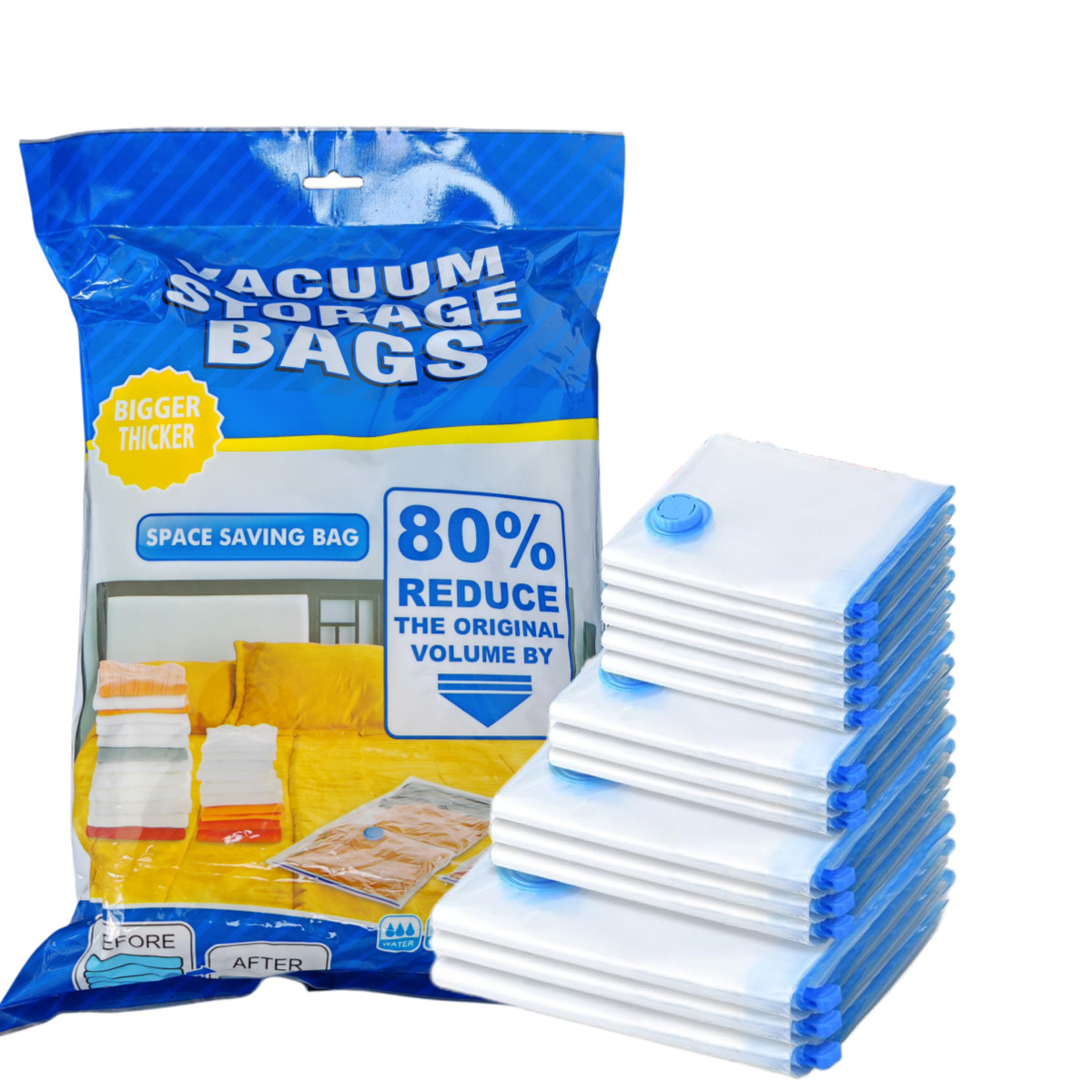 5PCS VACUUM STORAGE BAG WITH PUMP