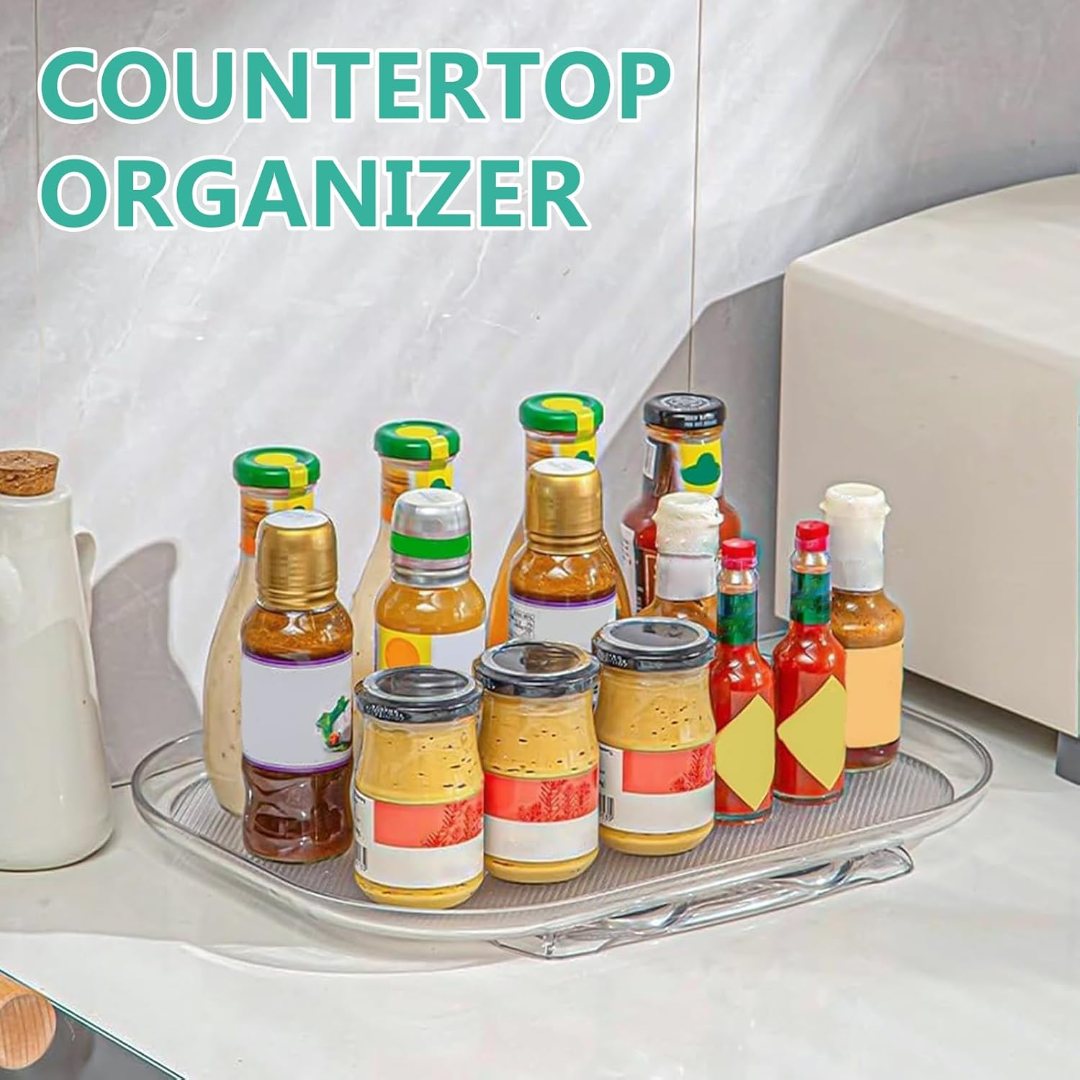 360° ROTATING ACRYLIC TRAY FOR REFRIGERATOR