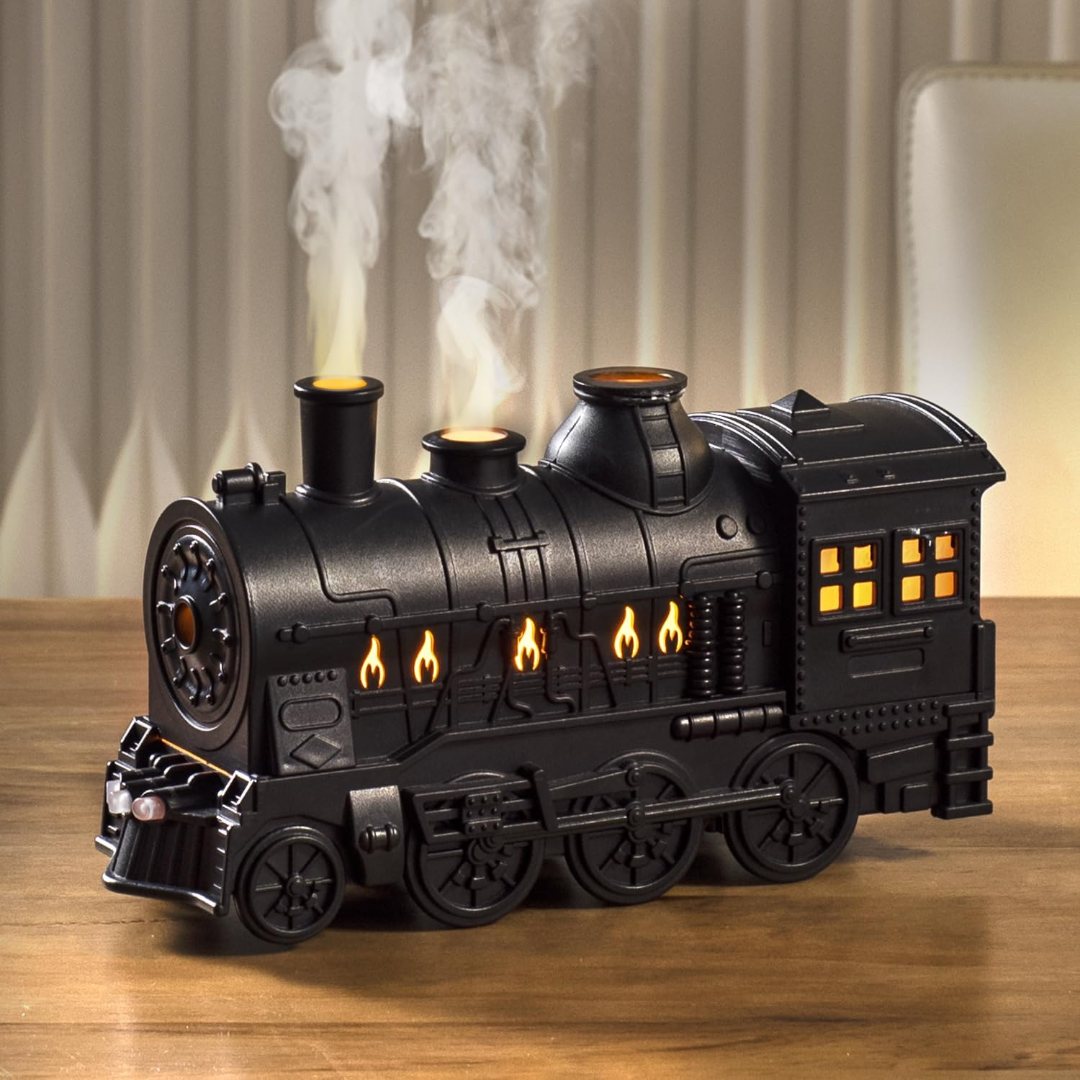 MINI TRAIN SHAPE FLAME DIFFUSER HUMIDIFIER WITH REMOTE