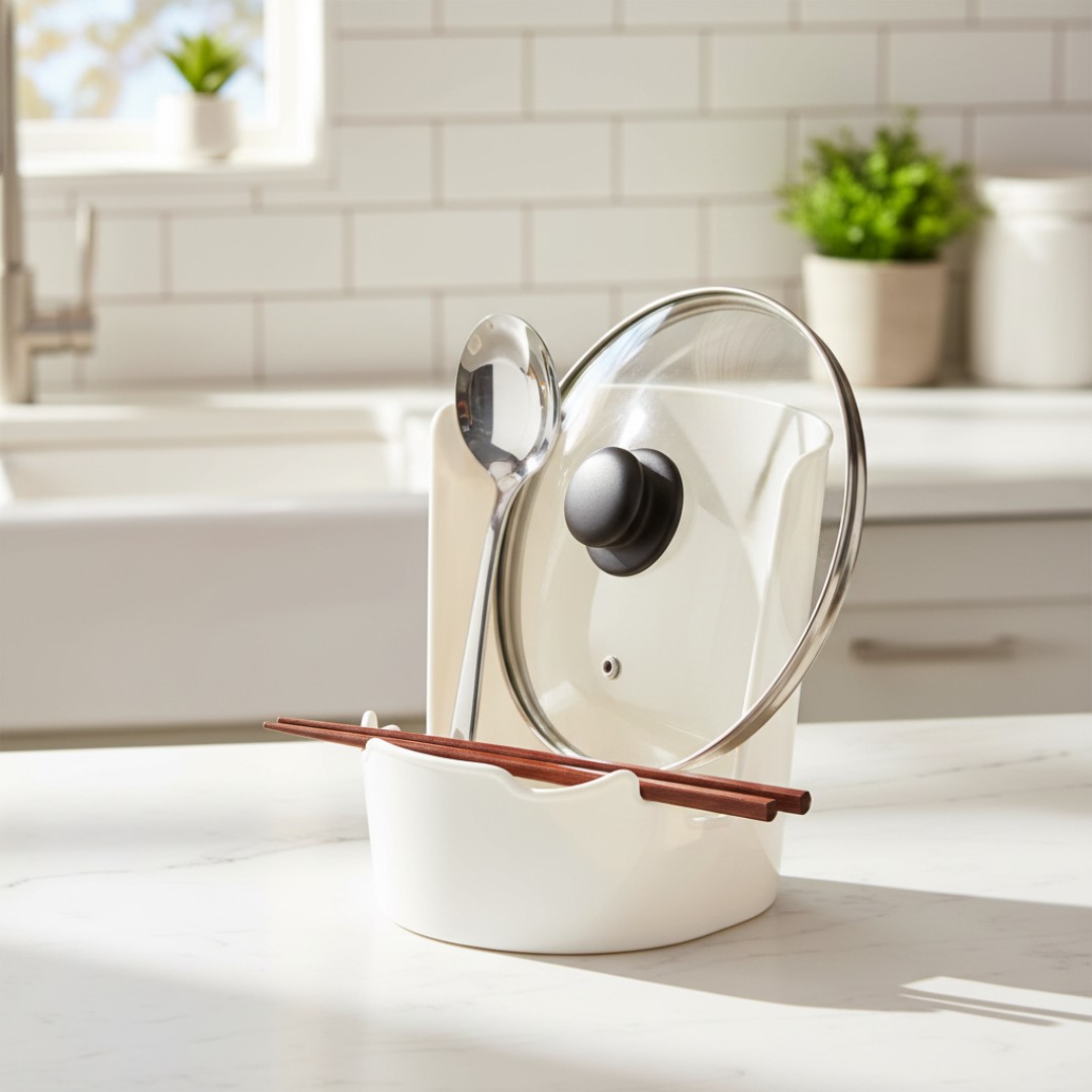 UTENSIL AND POT LID HOLDER
