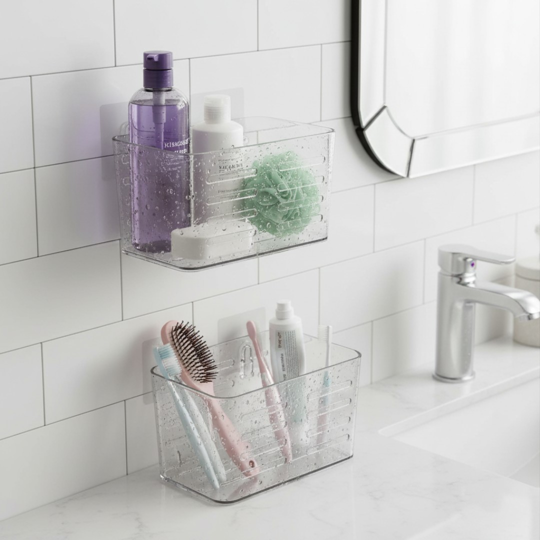 BATHLUX TRANSPARENT STORAGE ORGANIZER