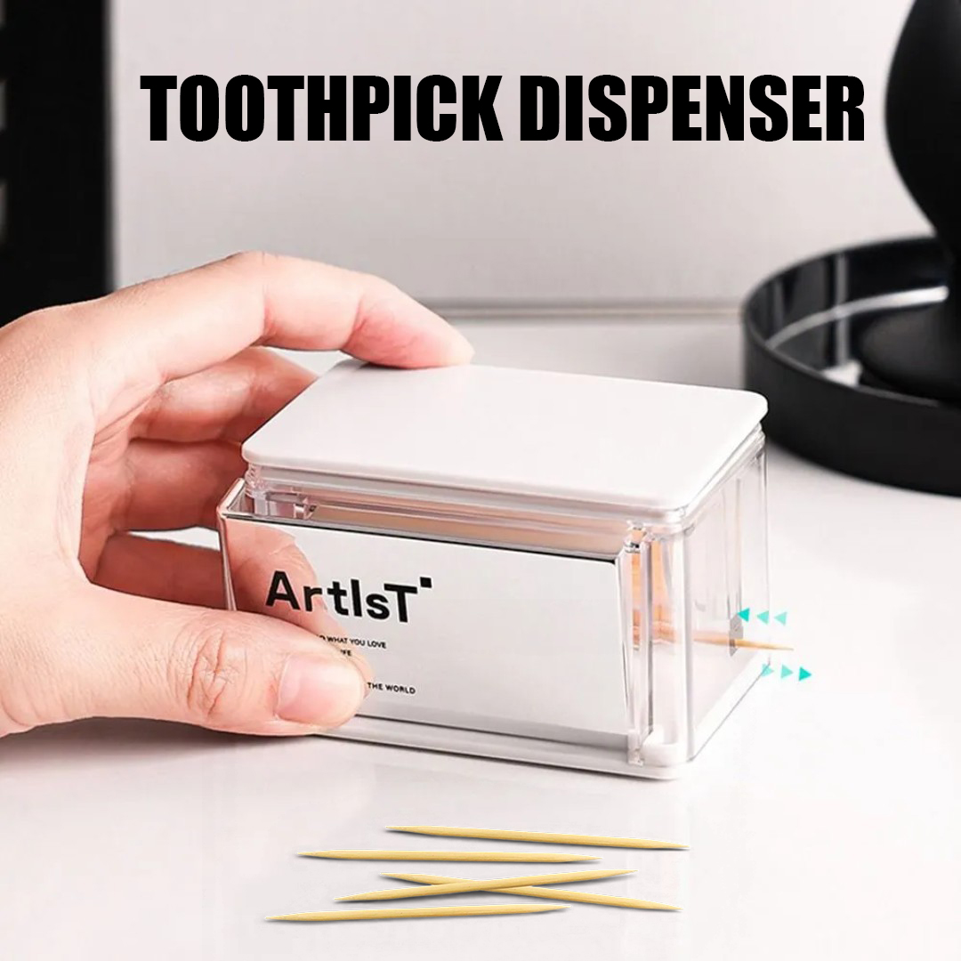 PUSH-TYPE TOOTHPICK HOLDER BOX WITH TOOTHPICK