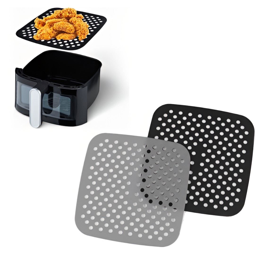 SQUARE SILICONE AIR FRYER MAT 20.8CM