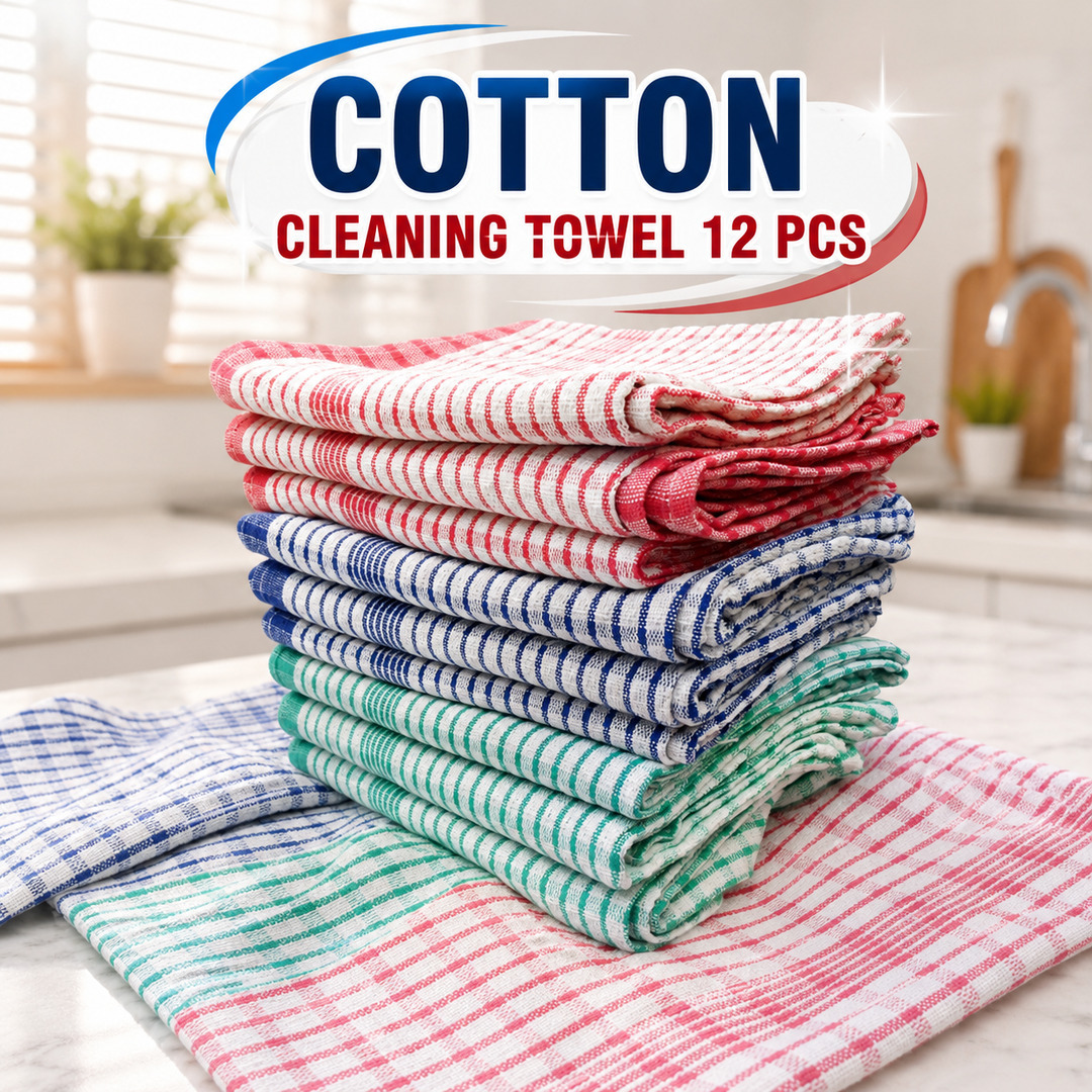 12PCS COTTON CLEANING TOWEL