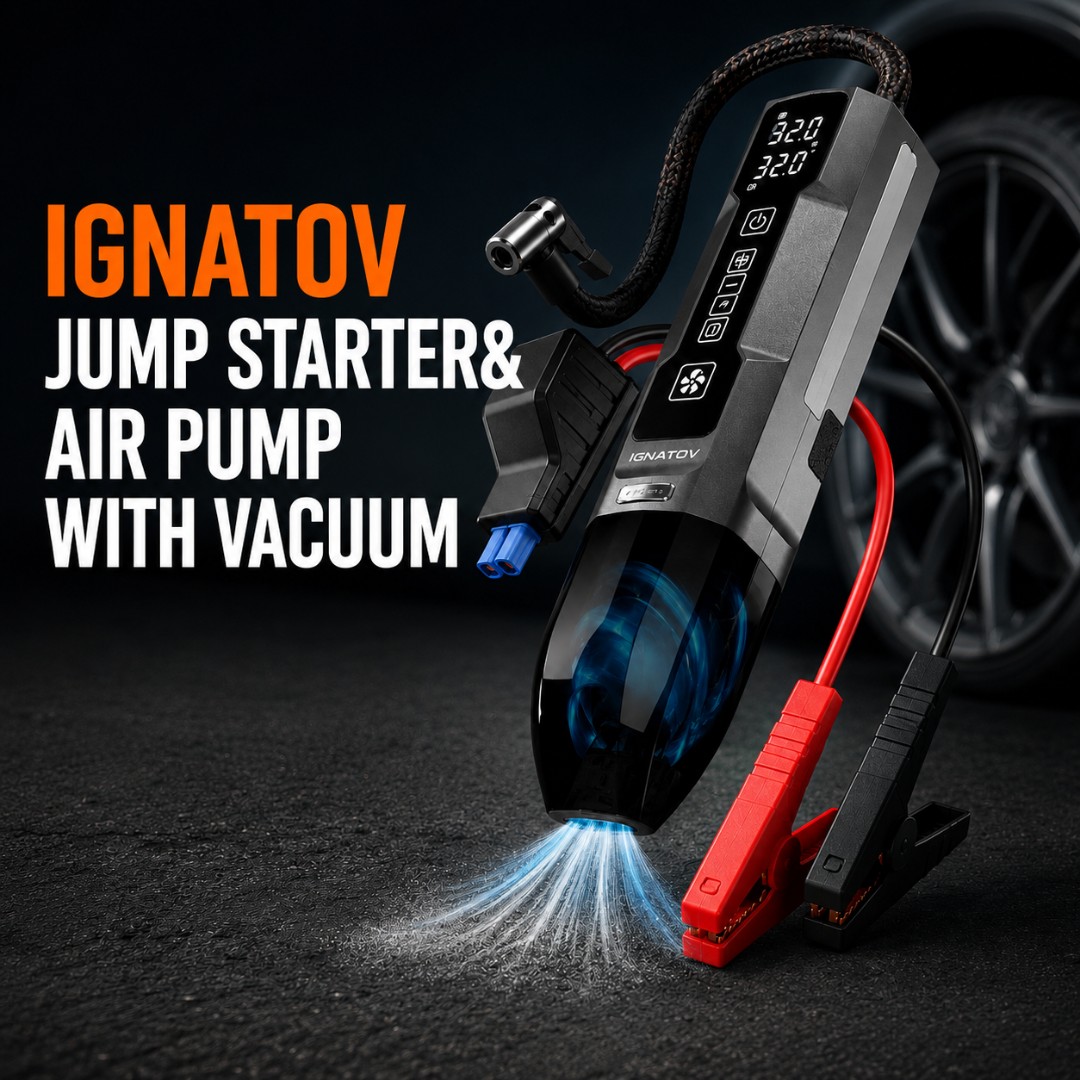IGNATOV JUMP STARTER& AIR PUMP WITH VACUUM