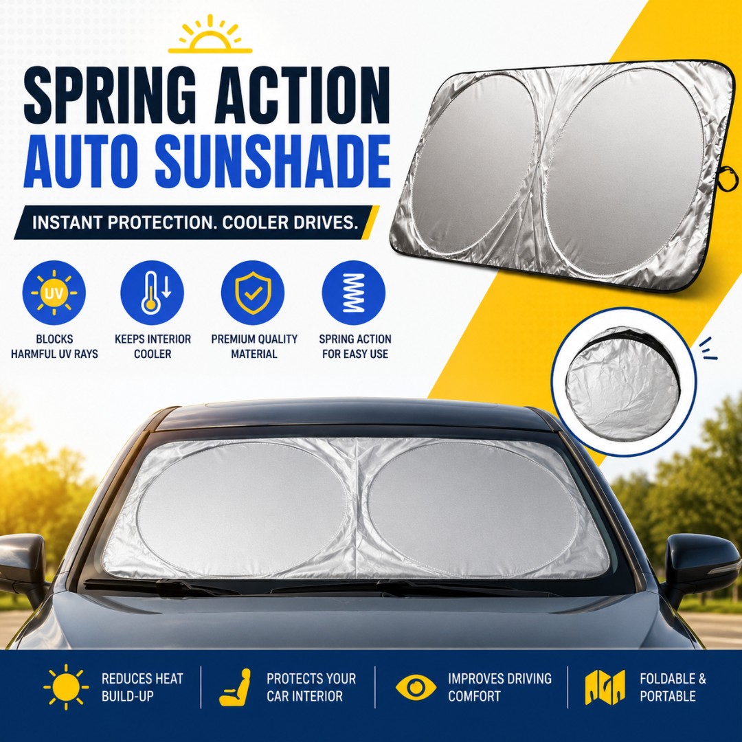 SPRING ACTION AUTO SUNSHADE