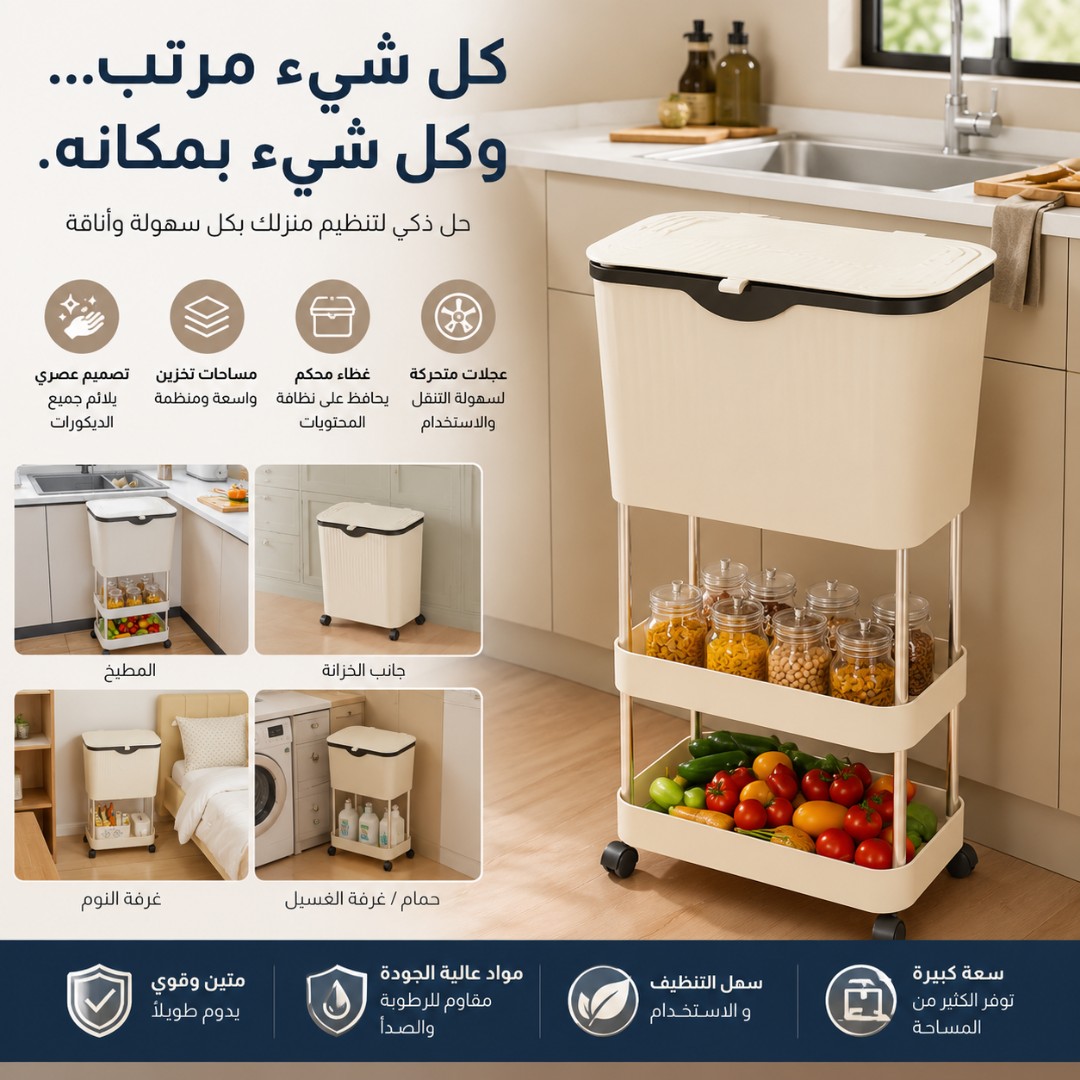 NON BENDING GARBAGE BIN STORAGE RACK