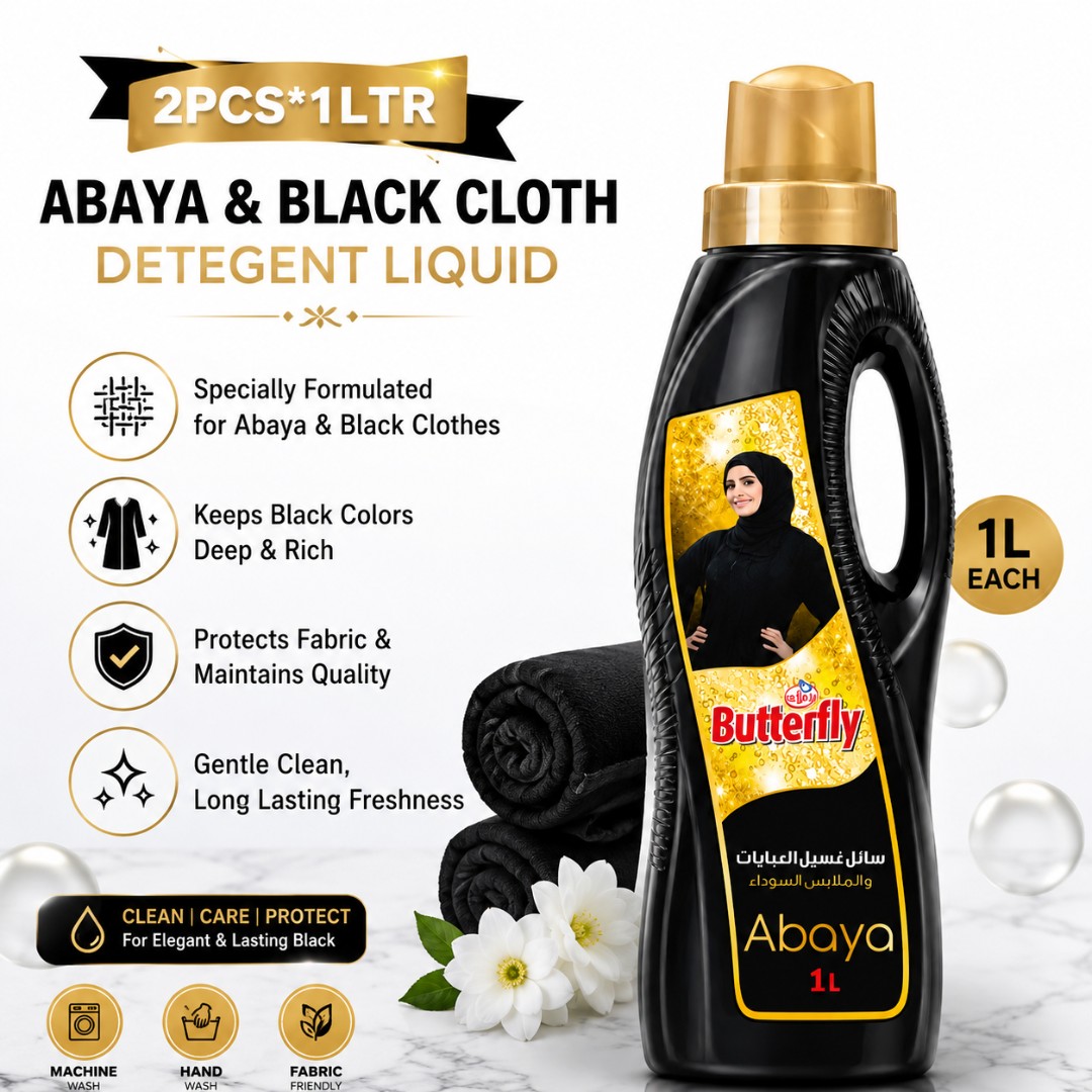 2PCS*1LTR ABAYA & BLACK CLOTH DETEGENT LIQUID