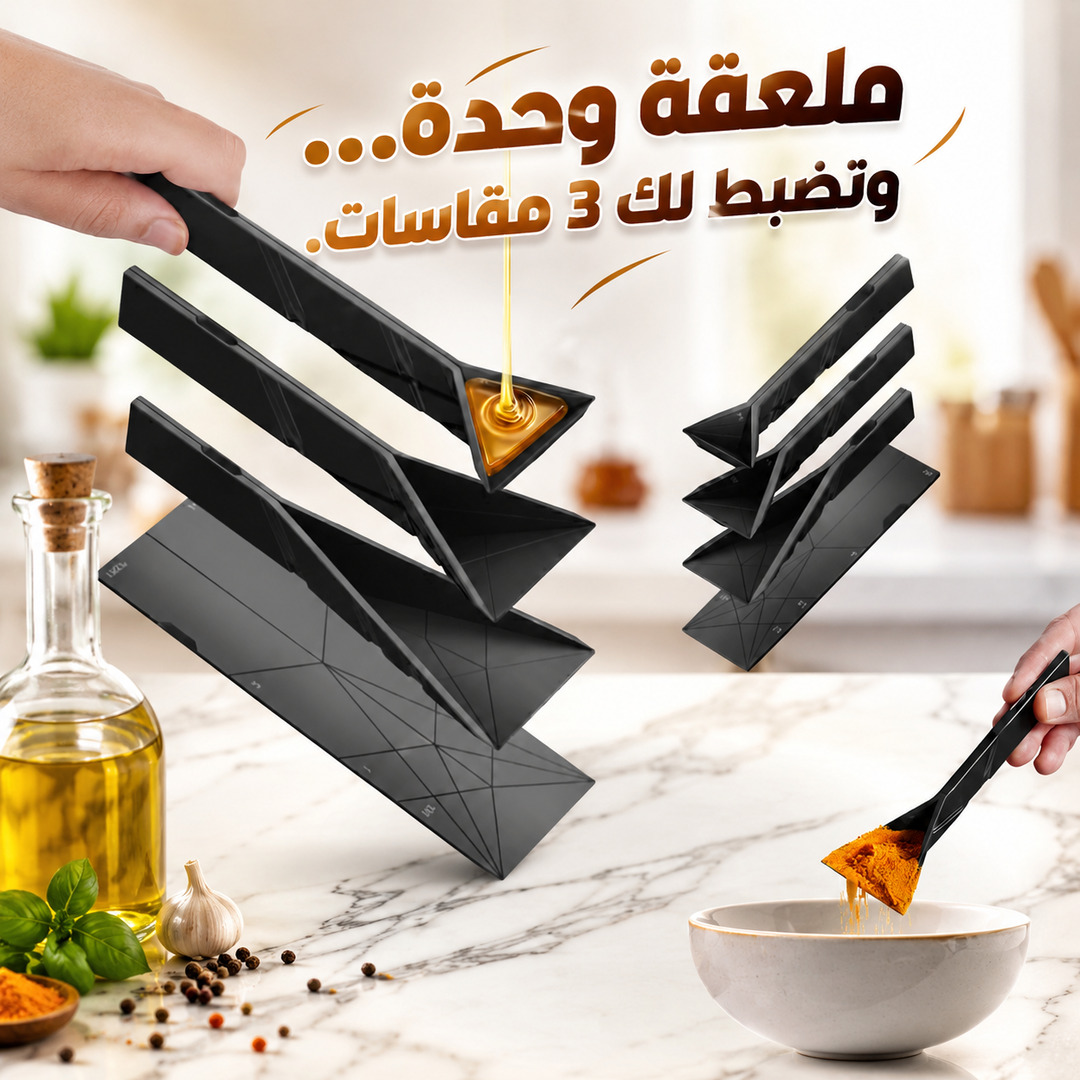 2PCS - 3 IN 1 FOLDABLE MEASURING SPOON