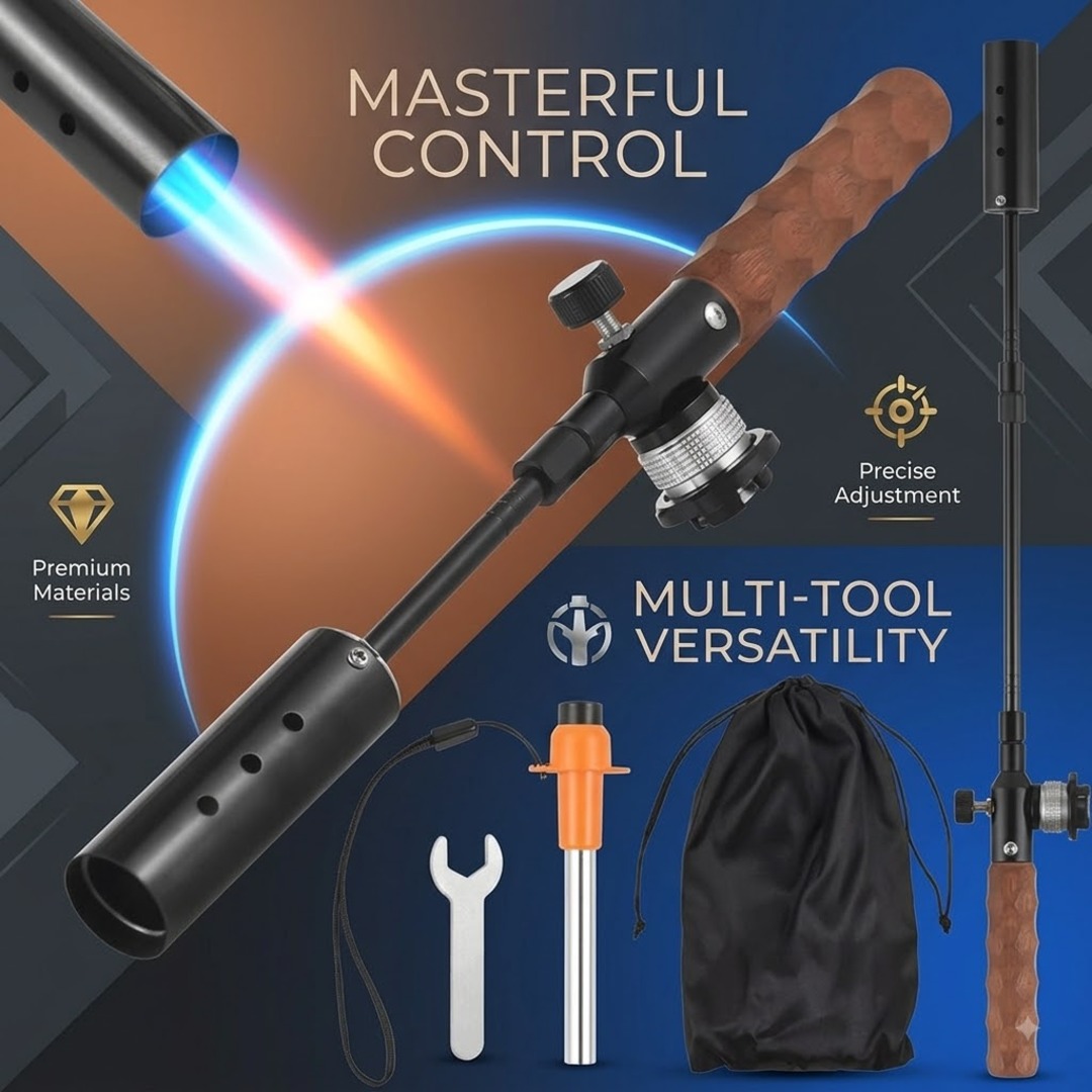 ADJUSTABLE TORCH BURNER WITH STORAGE BAG