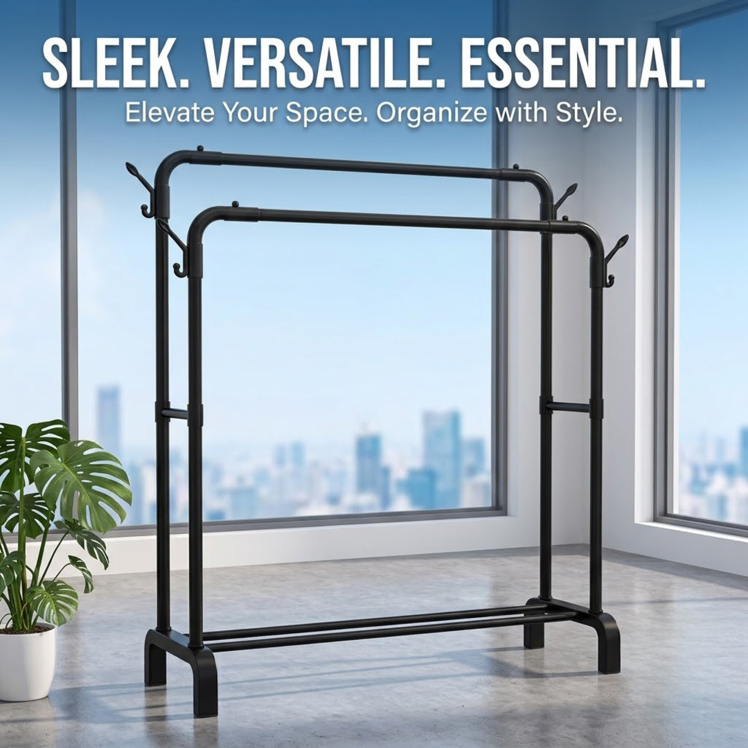 MULTIFUNCTIONAL METAL CLOTHES HANGER STAND