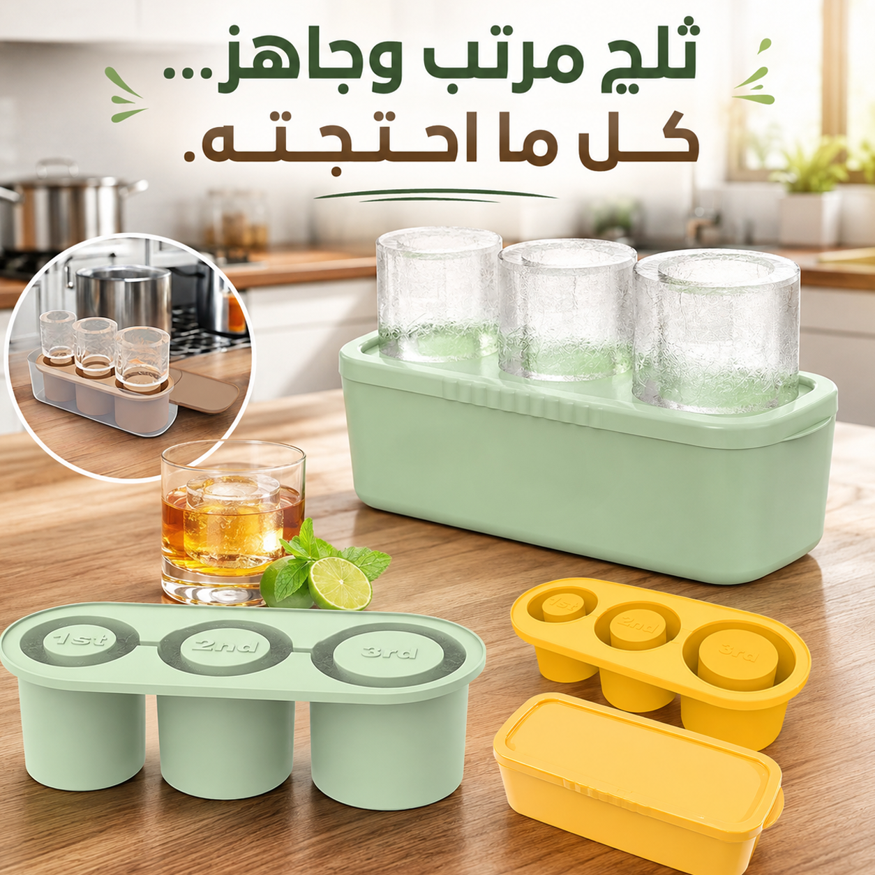 3 SLOTED ICE BALL MAKER BOX