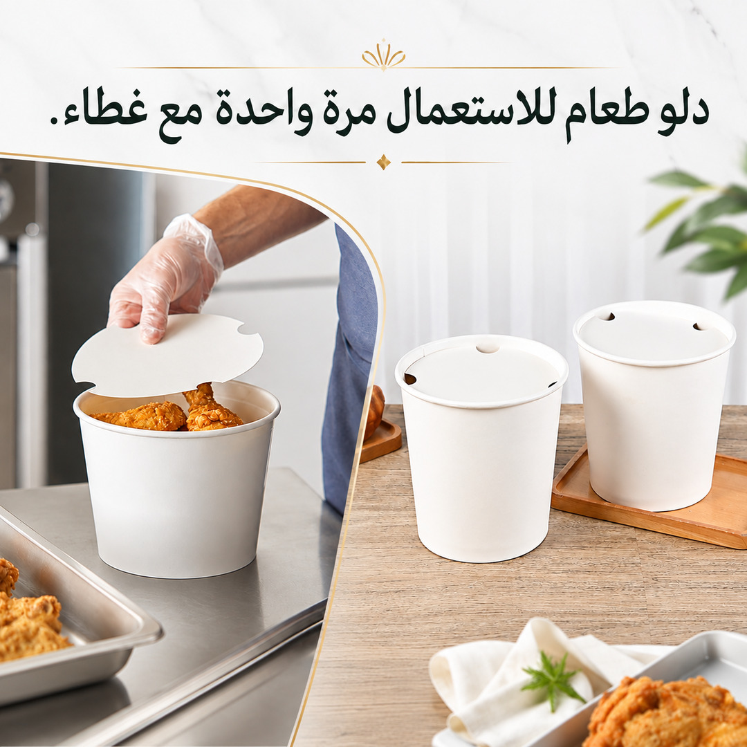 LARGE SPACE DIPOSABLE BAMBOO PULP PAPER  CONTAINER