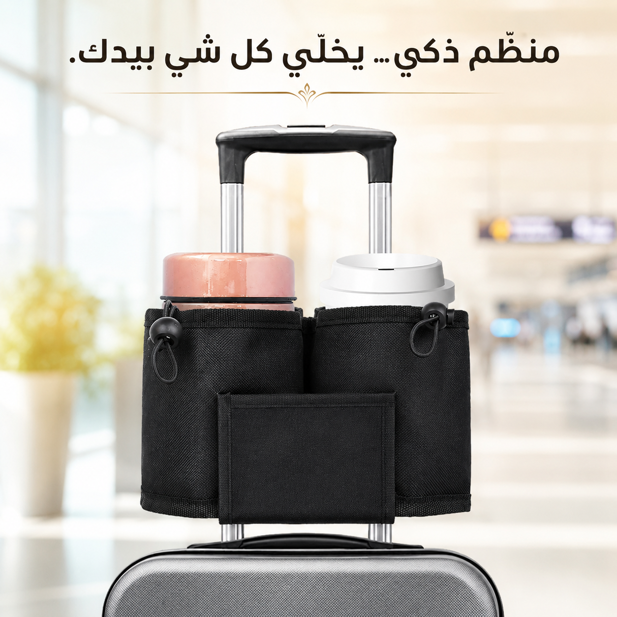 LUGGAGE HANDLE TRAVEL CUP HOLDER