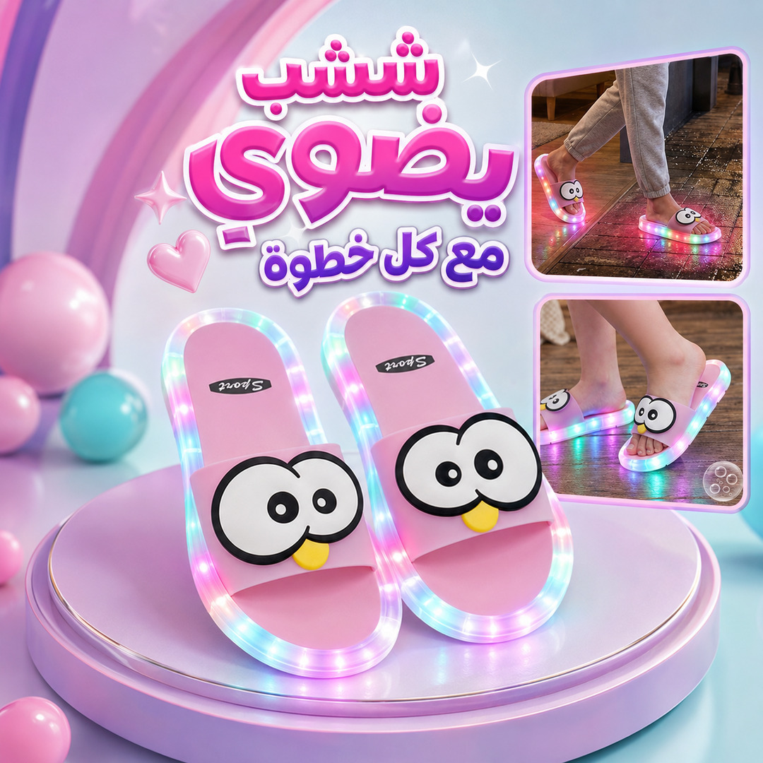 شبشب أطفال مضيء بإضاءة LED