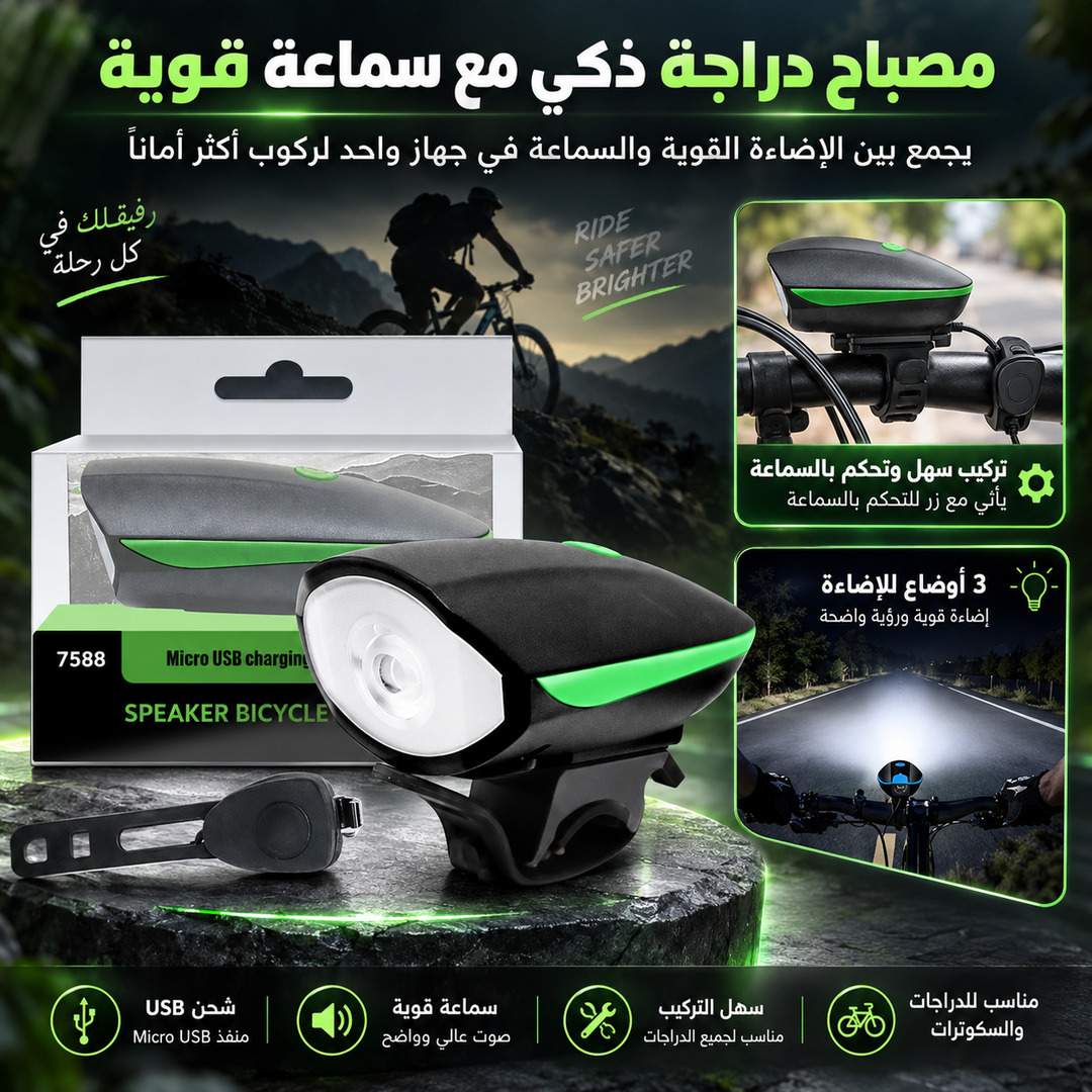 SPEAKER BICYCLE LIGHT