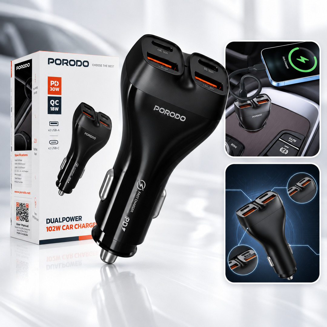 102W DUAL POWER CAR CHARGER ADAPTER